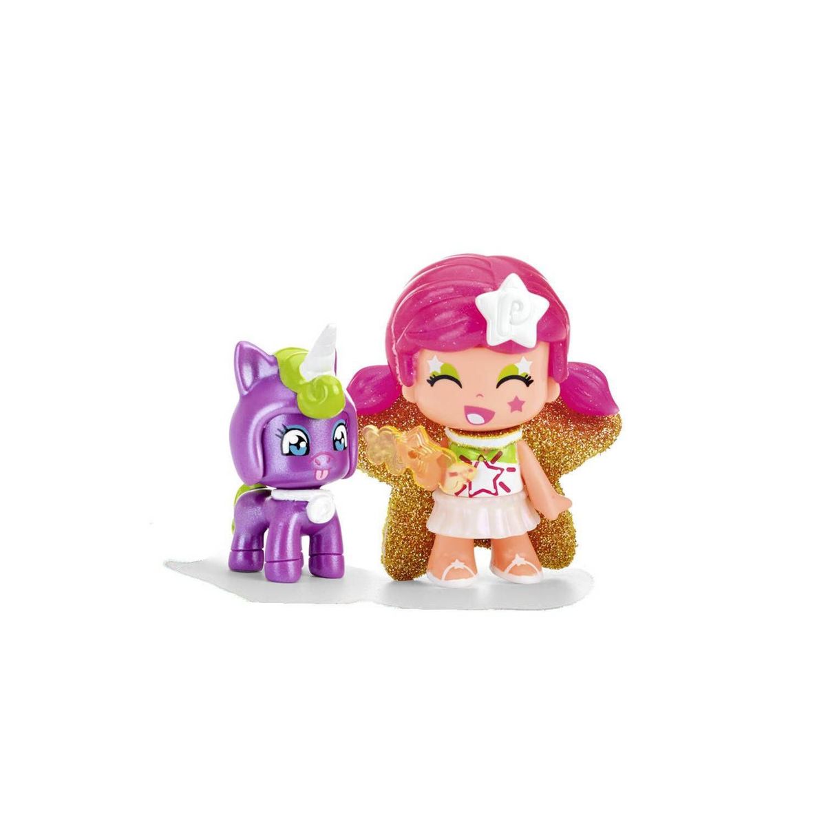 PINYPON - Juguete Muñeca Pinypon Estrella Rosa con Unicornio