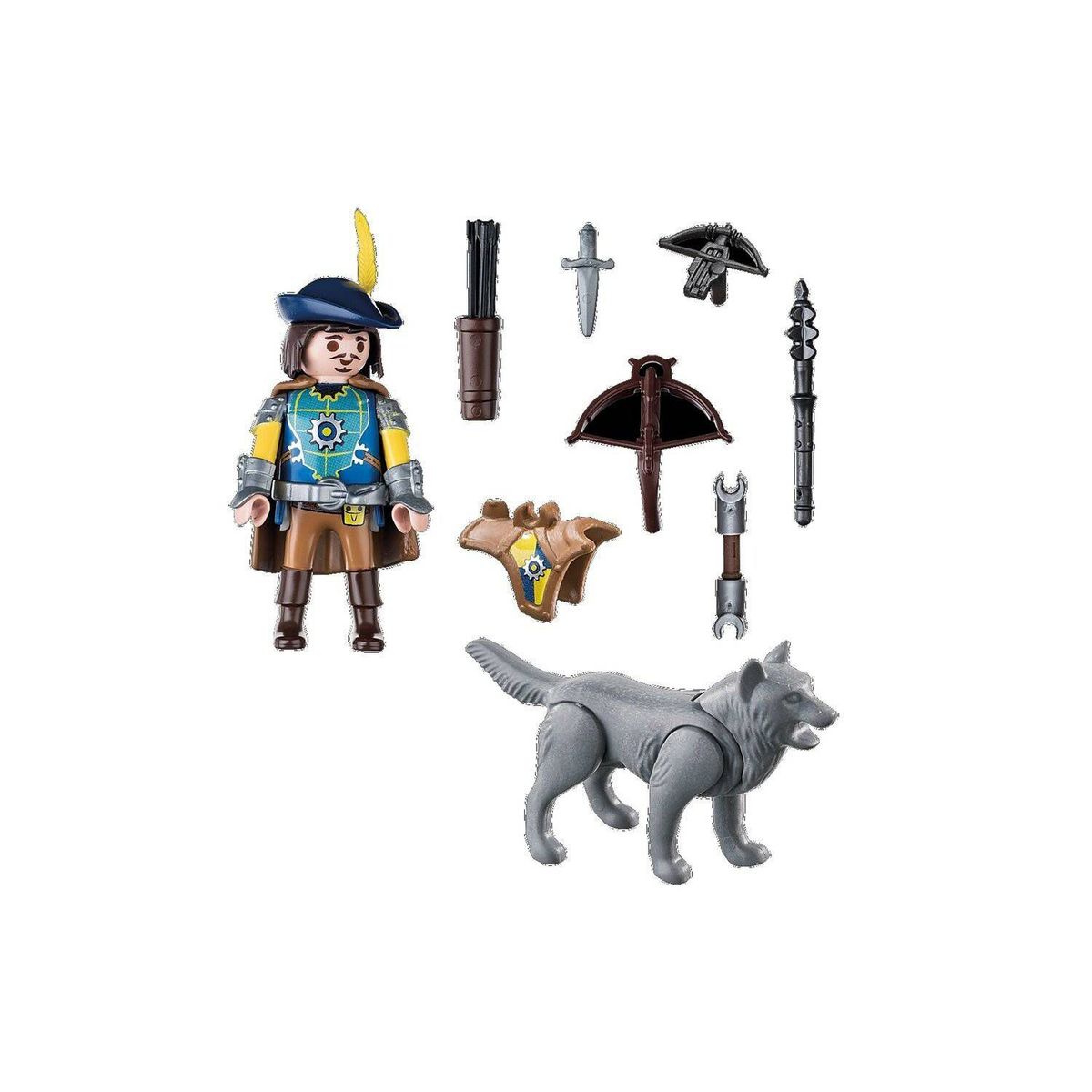 PLAYMOBIL - Playmobil Ballestero con Lobo Novelmore
