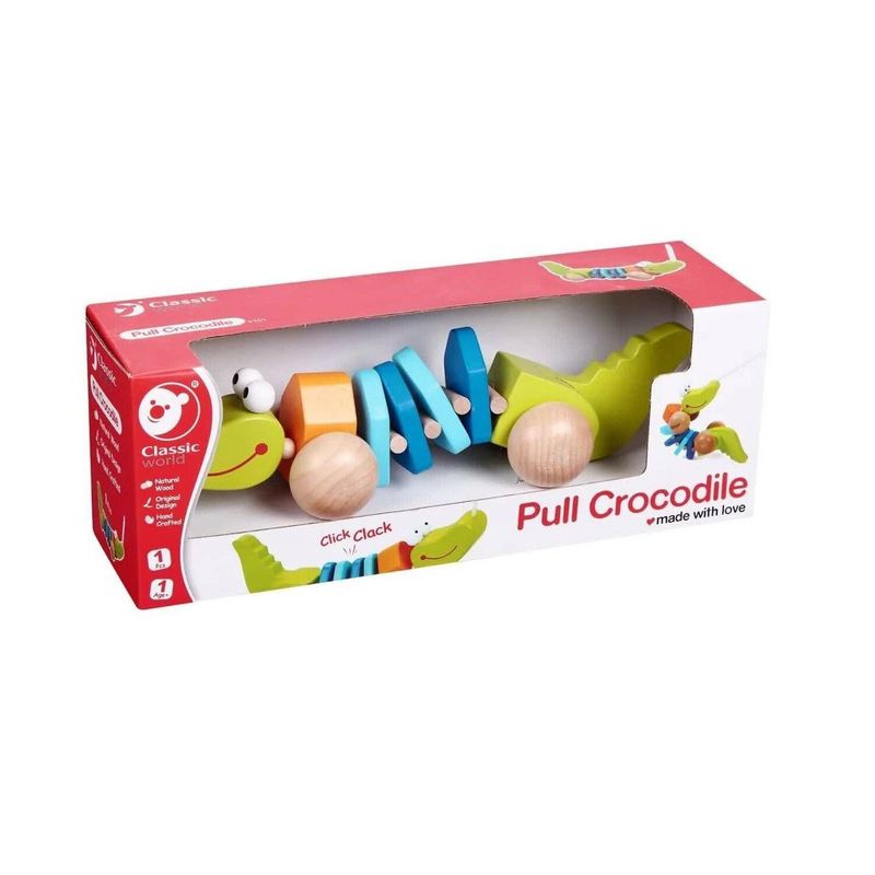 CLASSIC WORLD - Juguete de Bebé Pequeño Cocodrilo para Jalar