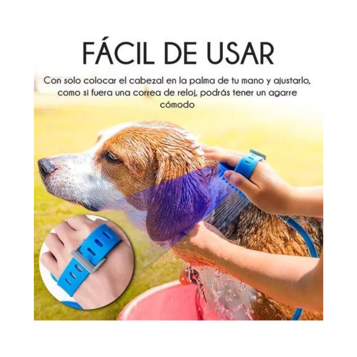 GENERICO - Cepillo De Baño Para Perro Con Manguera Control De Agua