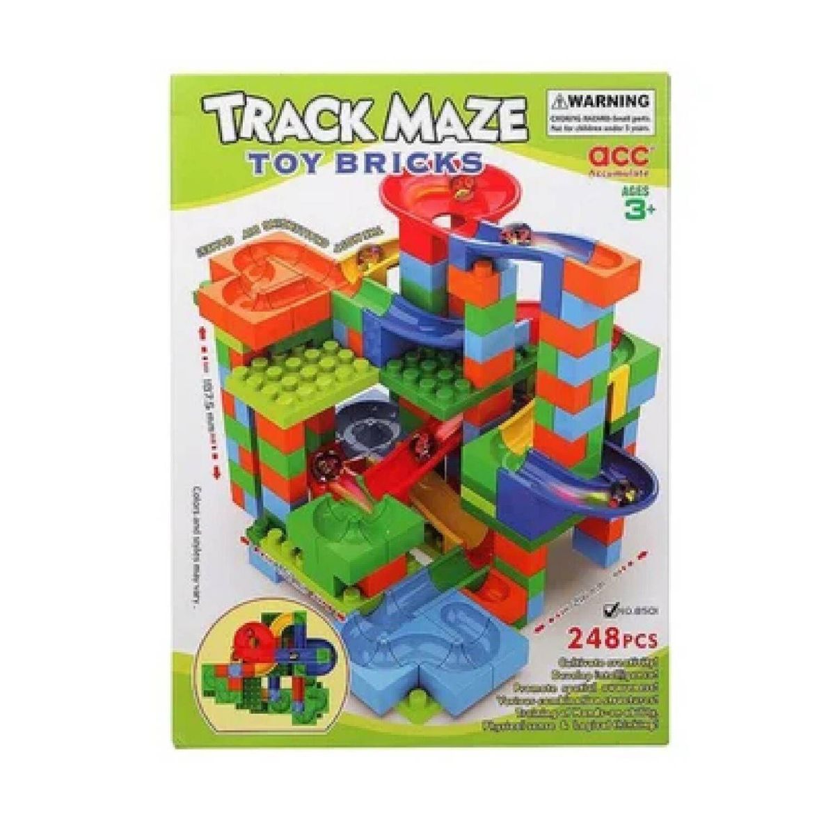 GENERICO - Juego de construcción bloques track maze 248pc
