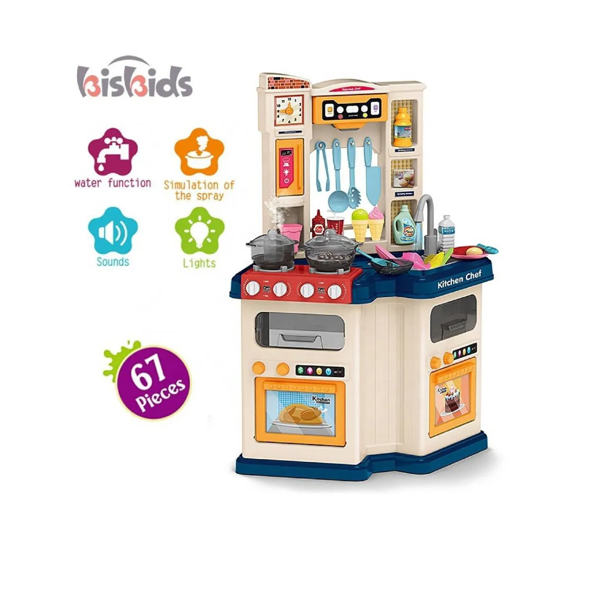 GENERICO - Juguete set de cocina para niñas armable 67 pz