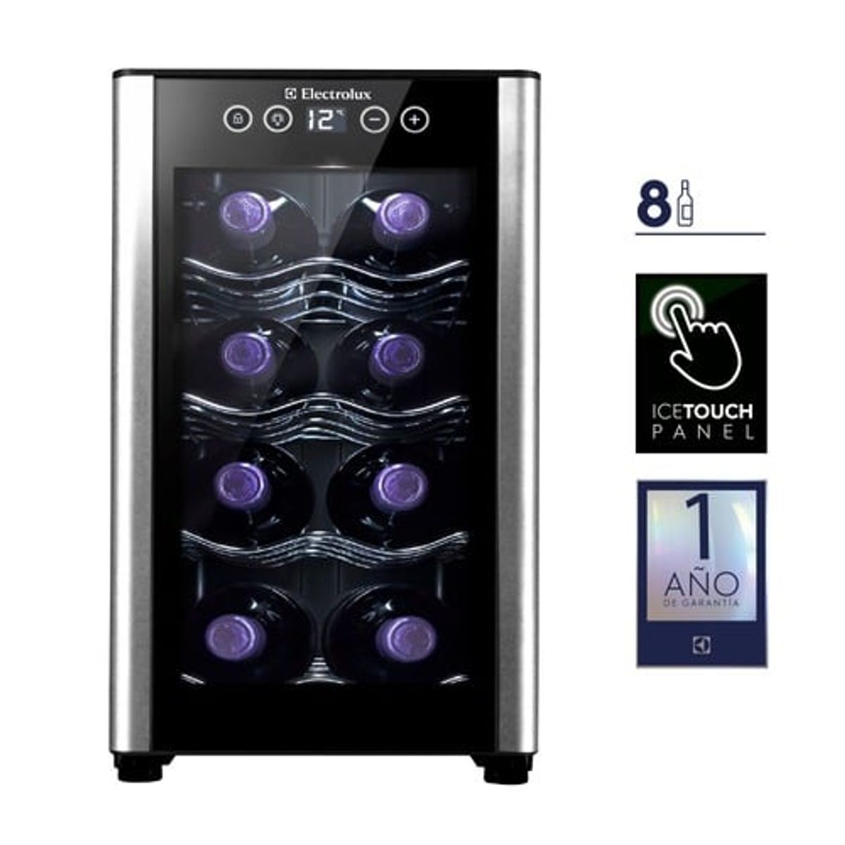 ELECTROLUX - Cava de Vinos Electrolux 8 Botellas Panel Digital ERW082XAMB