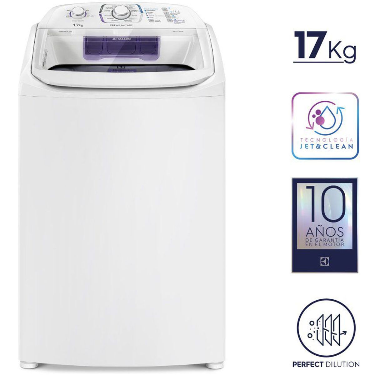 ELECTROLUX - Lavadora Electrolux Superior 17Kg L17IY-Blanco