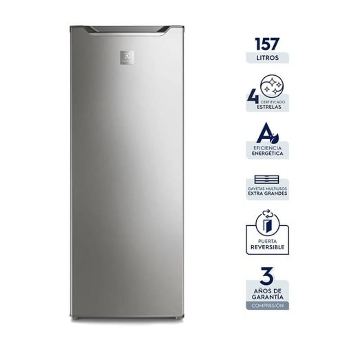 ELECTROLUX - Congelador Electrolux 157L Vertical Plata EFUY16P2HVG
