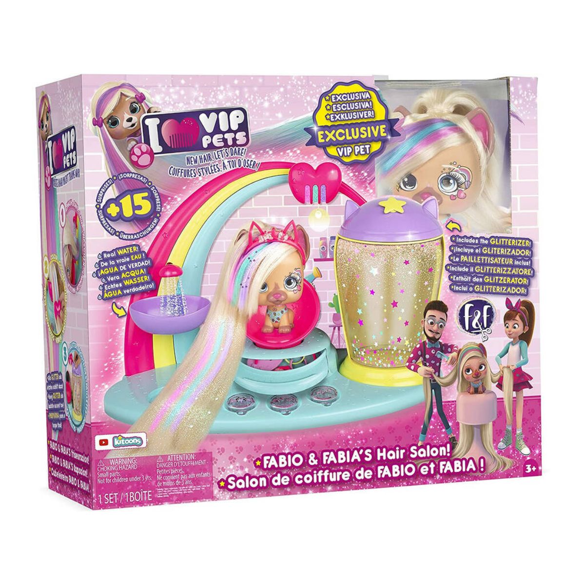 VIP PETS - Juguete Muñeca Vip Pets Salón de Belleza Fabio y Fabia