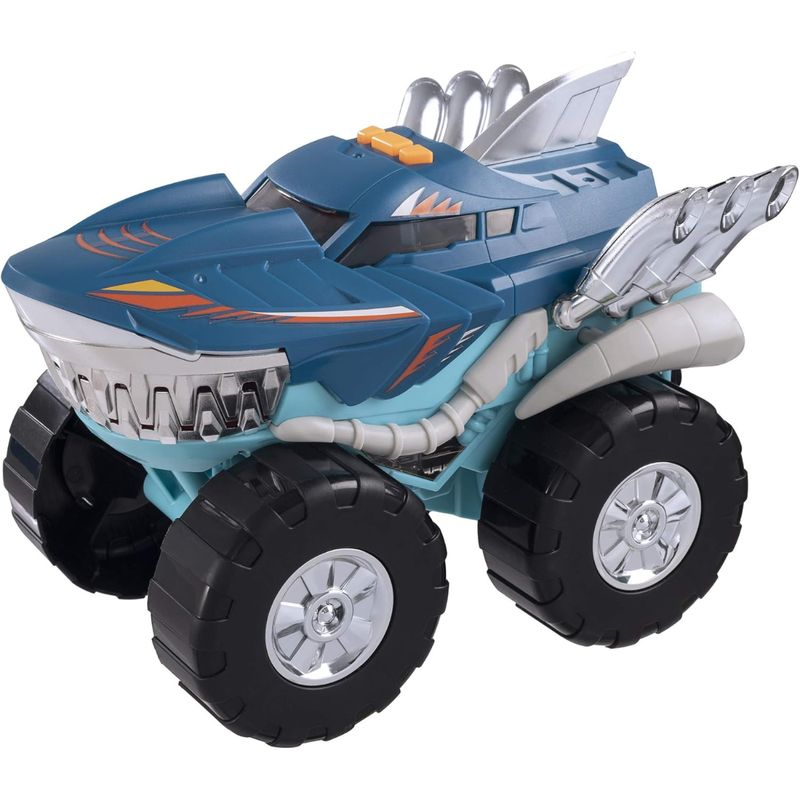 TEAMSTERZ - Juguete Carro Todoterreno Monstruo Tiburón Azul