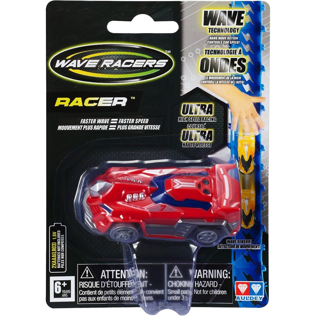 WAVE RACERS - Juguete Carro con Sensor Acelarador Champ 200x Rojo