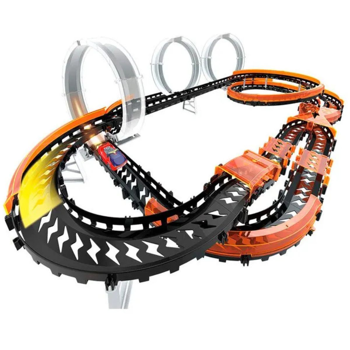WAVE RACERS - Juguete Pista de Carrera Mega Match 3 Loops Aéreos