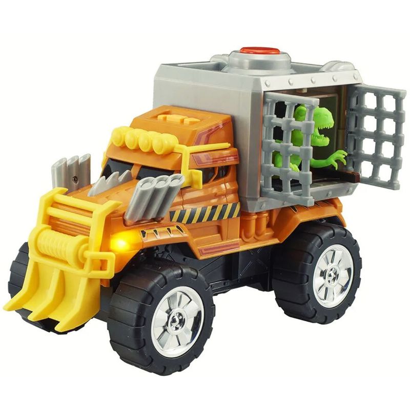 TEAMSTERZ - Juguete Carro Todoterreno Monstruo Escape Dino Naranja