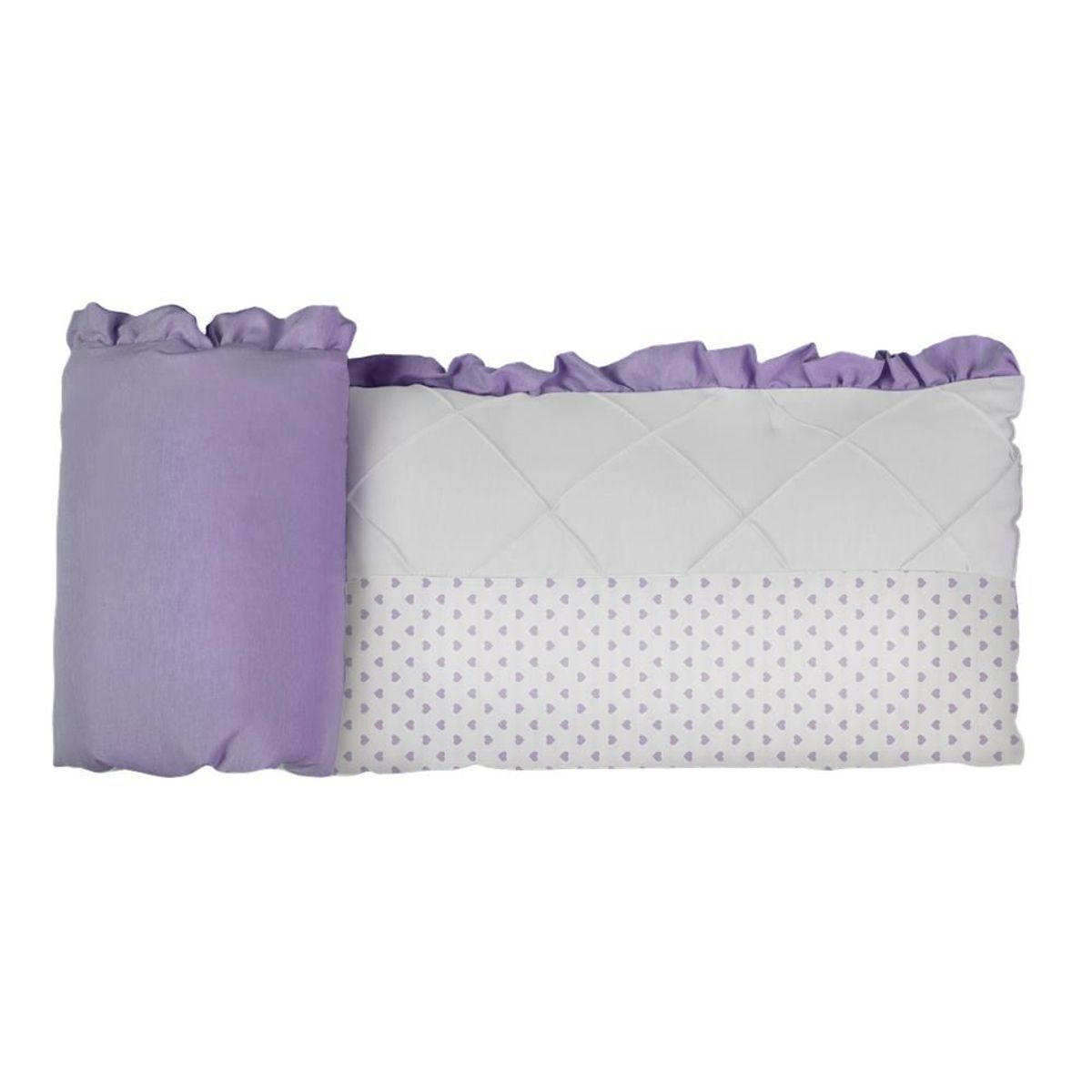 SOFT BABY LUXURY COTTON - PROTECTOR DE CUNA SOFT CORAZON MORADO