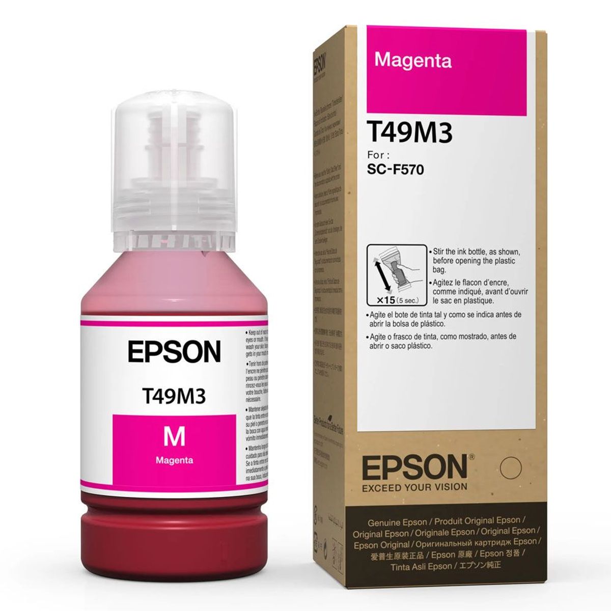 EPSON - Tinta de Sublimación Epson T49M3 Color Magenta para F170 F570