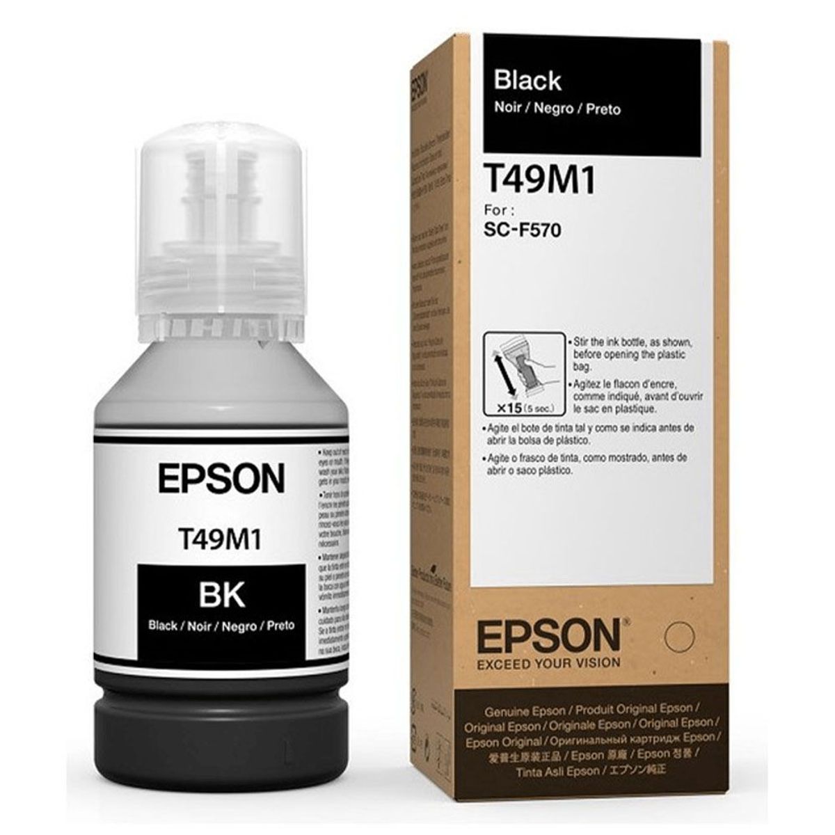 EPSON - Tinta de Sublimación Epson T49M1 Color Negro para F170 F570