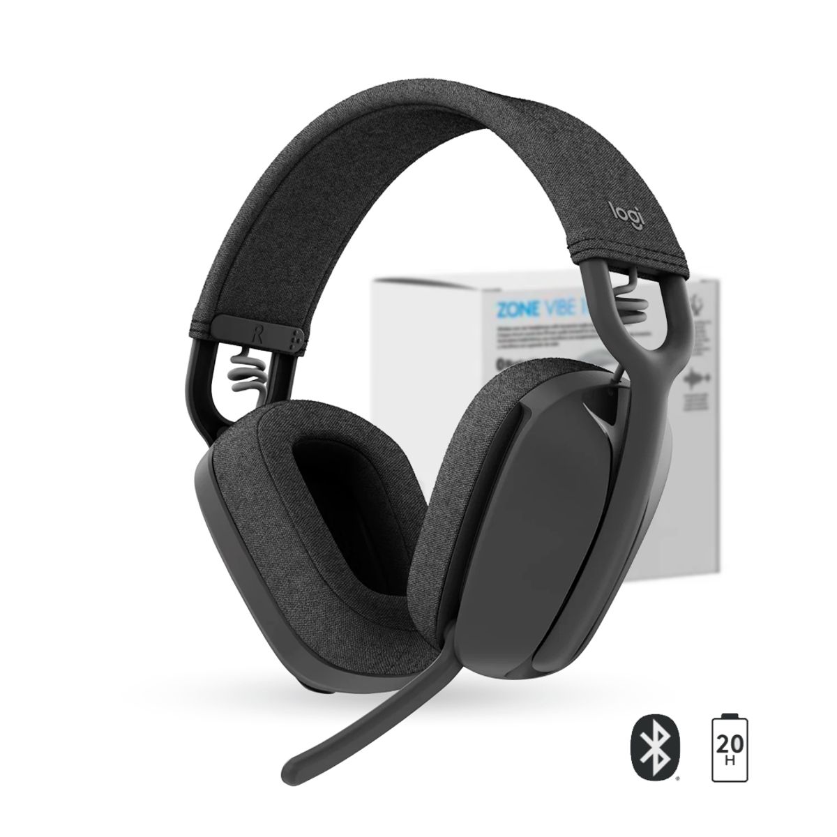 LOGITECH - Audífonos Inalámbrico Logitech Zone Vibe 100 Bluetooth 20 hrs - Negro