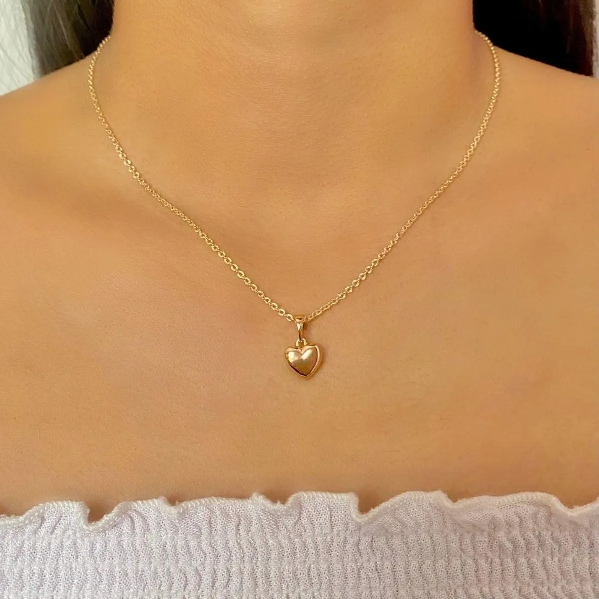 GENERICO - Collar Corazón Oro Rosa