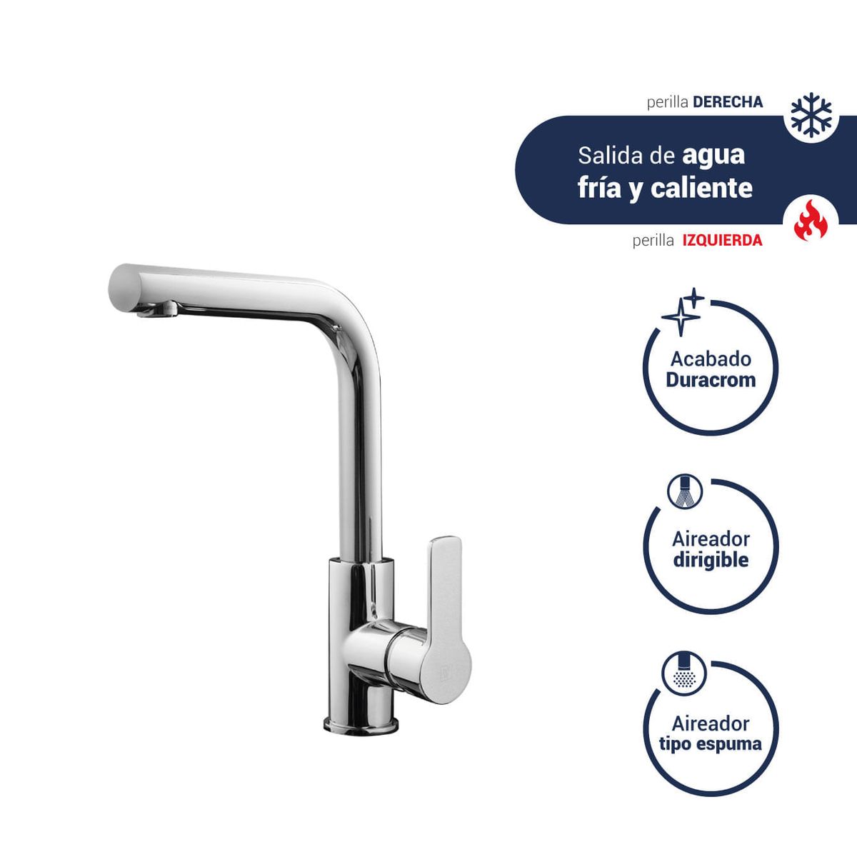VAINSA - Grifería Mezcladora Monocomando lavadero Artic Vainsa
