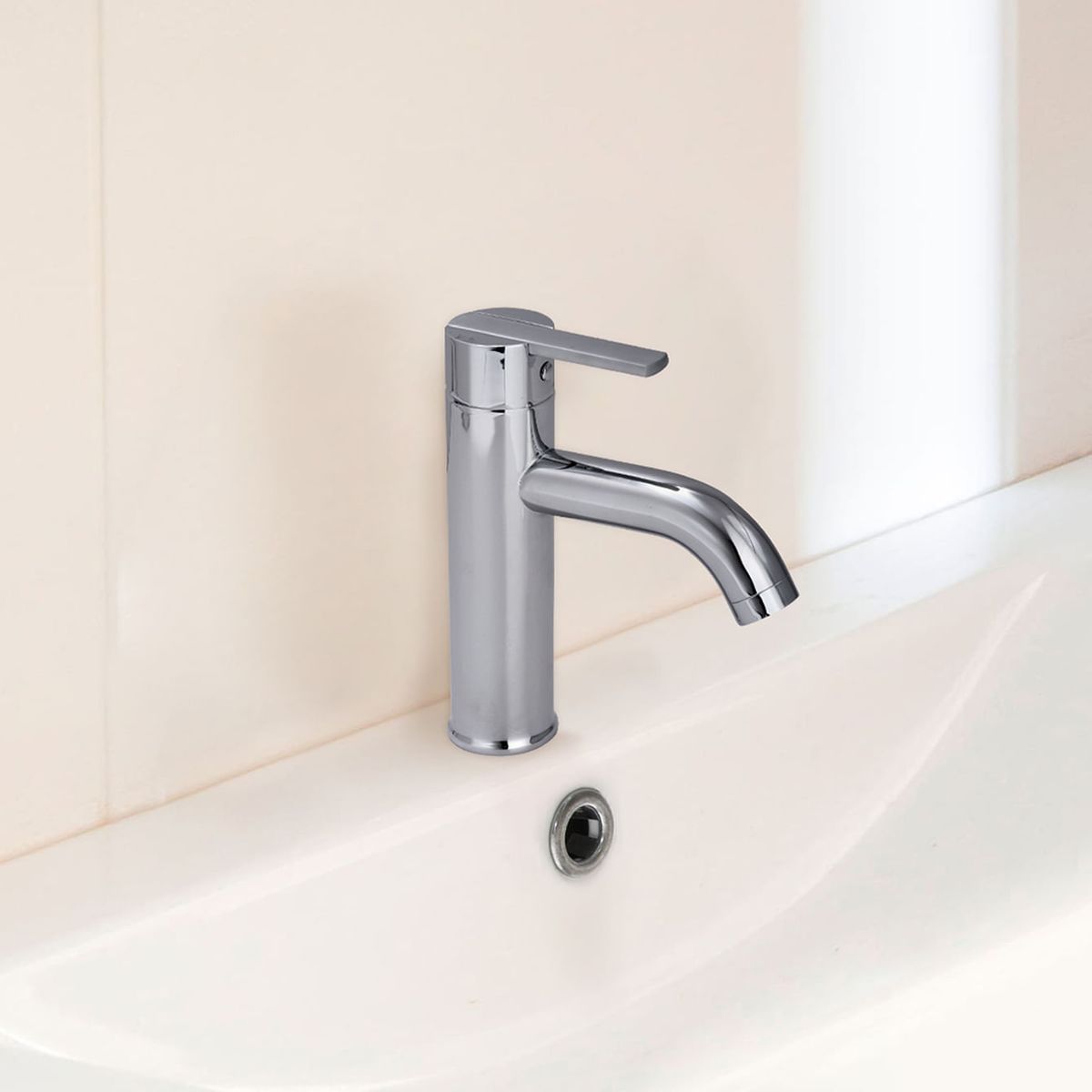 ITALGRIF - Llave para lavatorio baja buzios lever cromada Italgrif