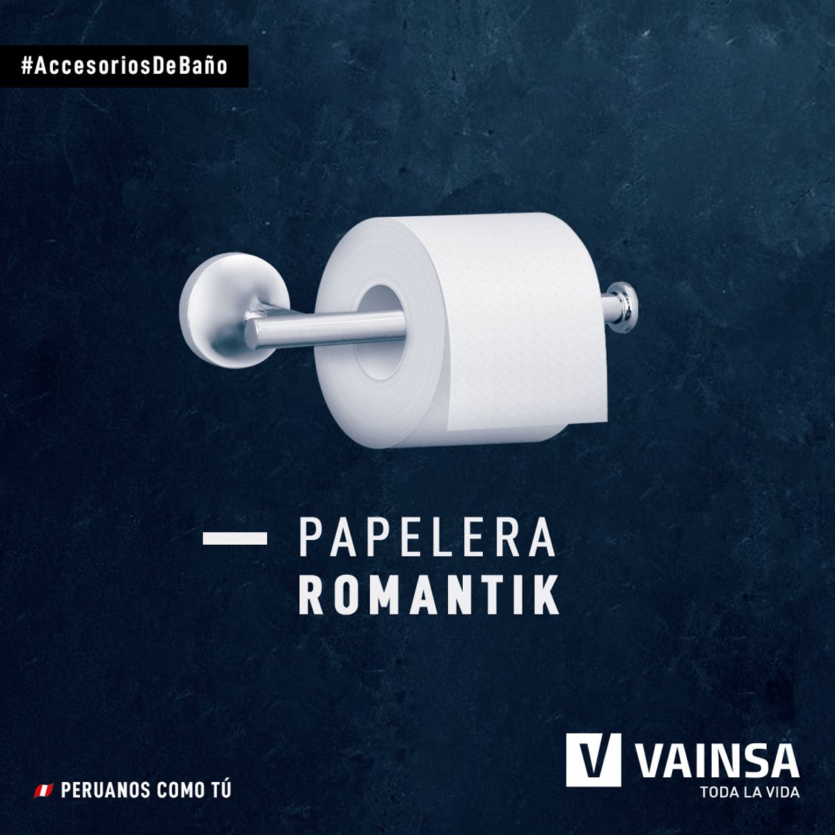 VAINSA - Porta papel romantik cromado Vainsa