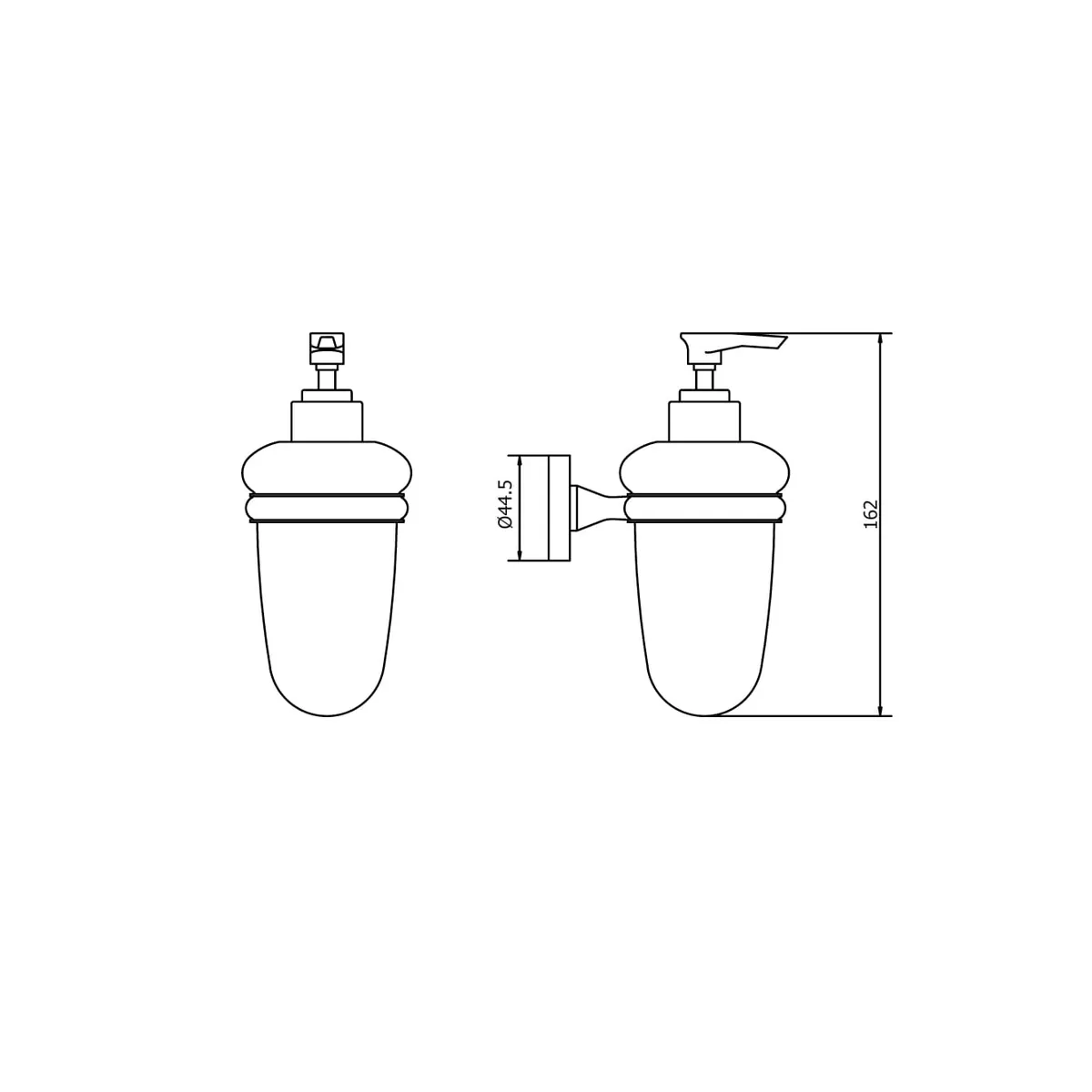 VAINSA - Dispensador jabón líquido cromado Vainsa