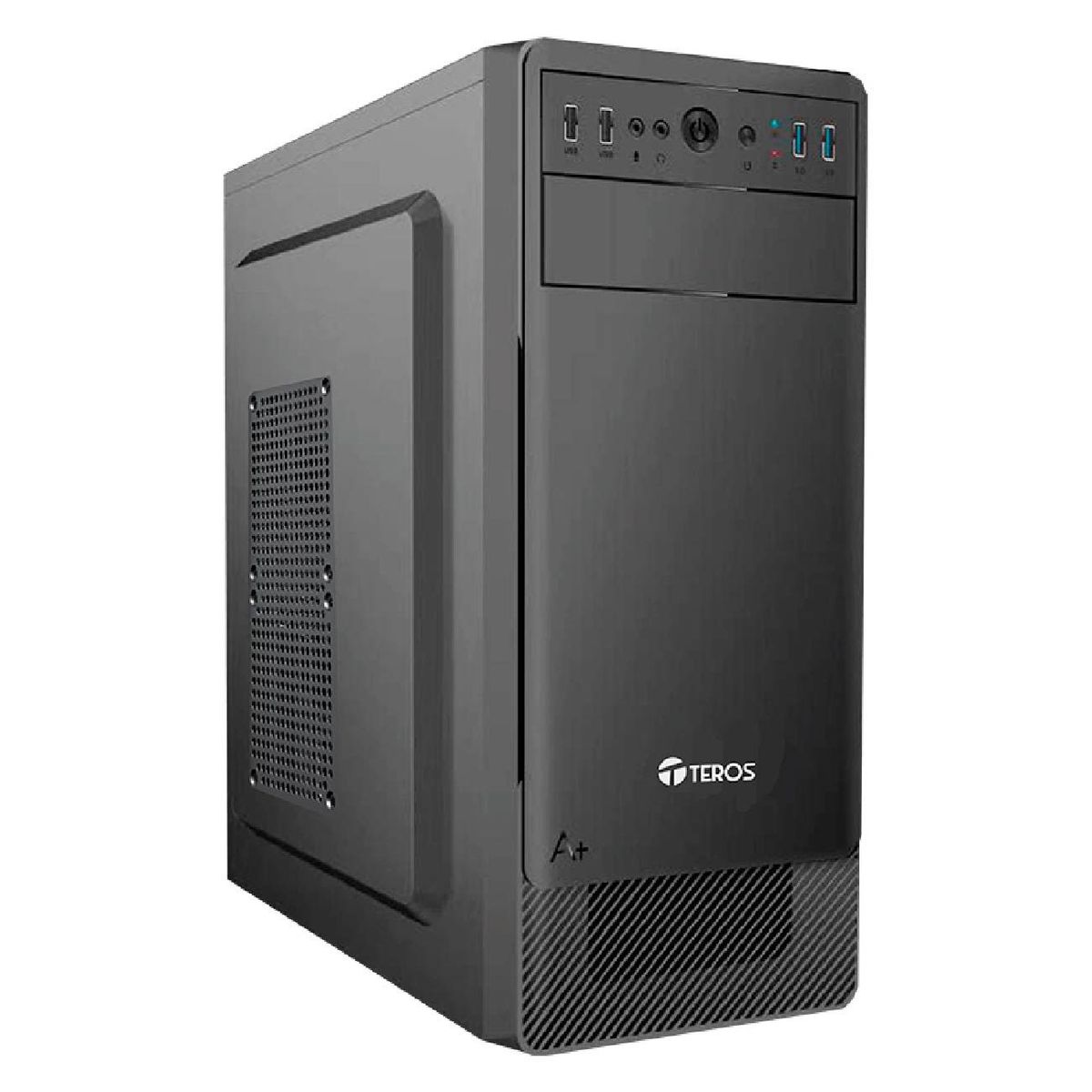 TEROS - Case Teros Te-1074N, Mid Tower, Atx, 250w, Usb 3.0 / 2.0, audio, negro