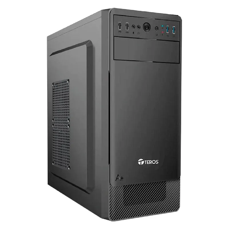 TEROS - Case Teros Te-1074N, Mid Tower, Atx, 250w, Usb 3.0 / 2.0, audio, negro