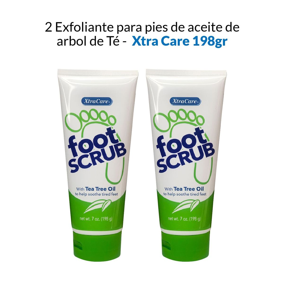 GENERICO - 2 Exfoliante para pies de aceite de arbol de té- Xtra Care 198g.