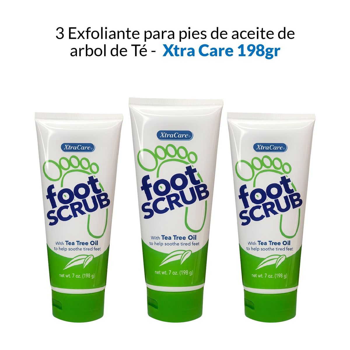GENERICO - 3 Exfoliante para pies de aceite de arbol de té- Xtra Care 198g.