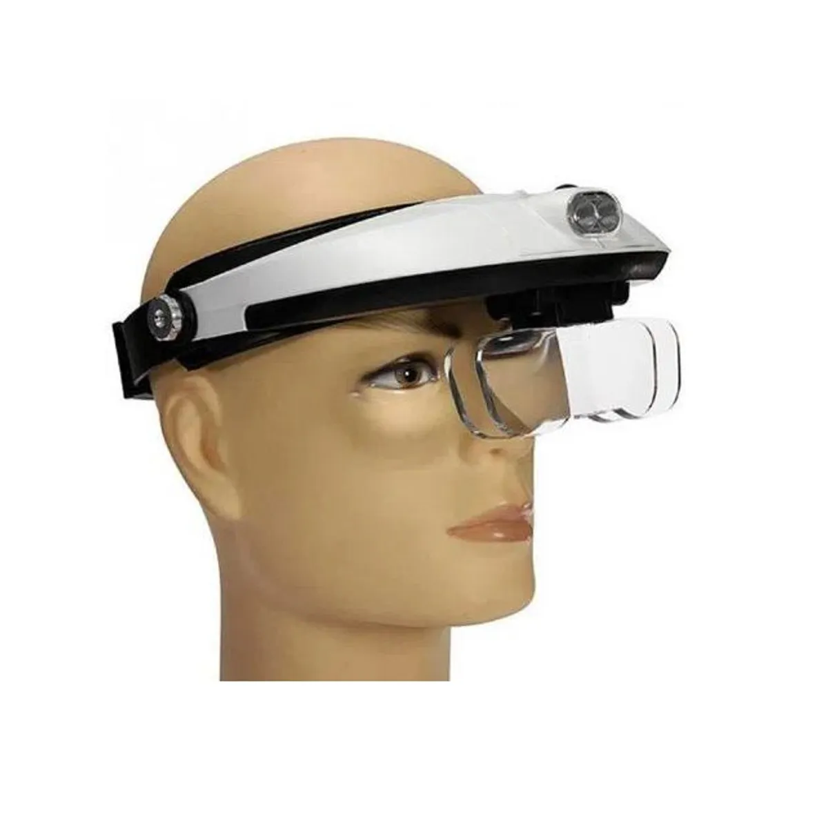 GENERICO - Lupa De Cabeza 5 Lentes Intercambiables Desmontables con Luz Led