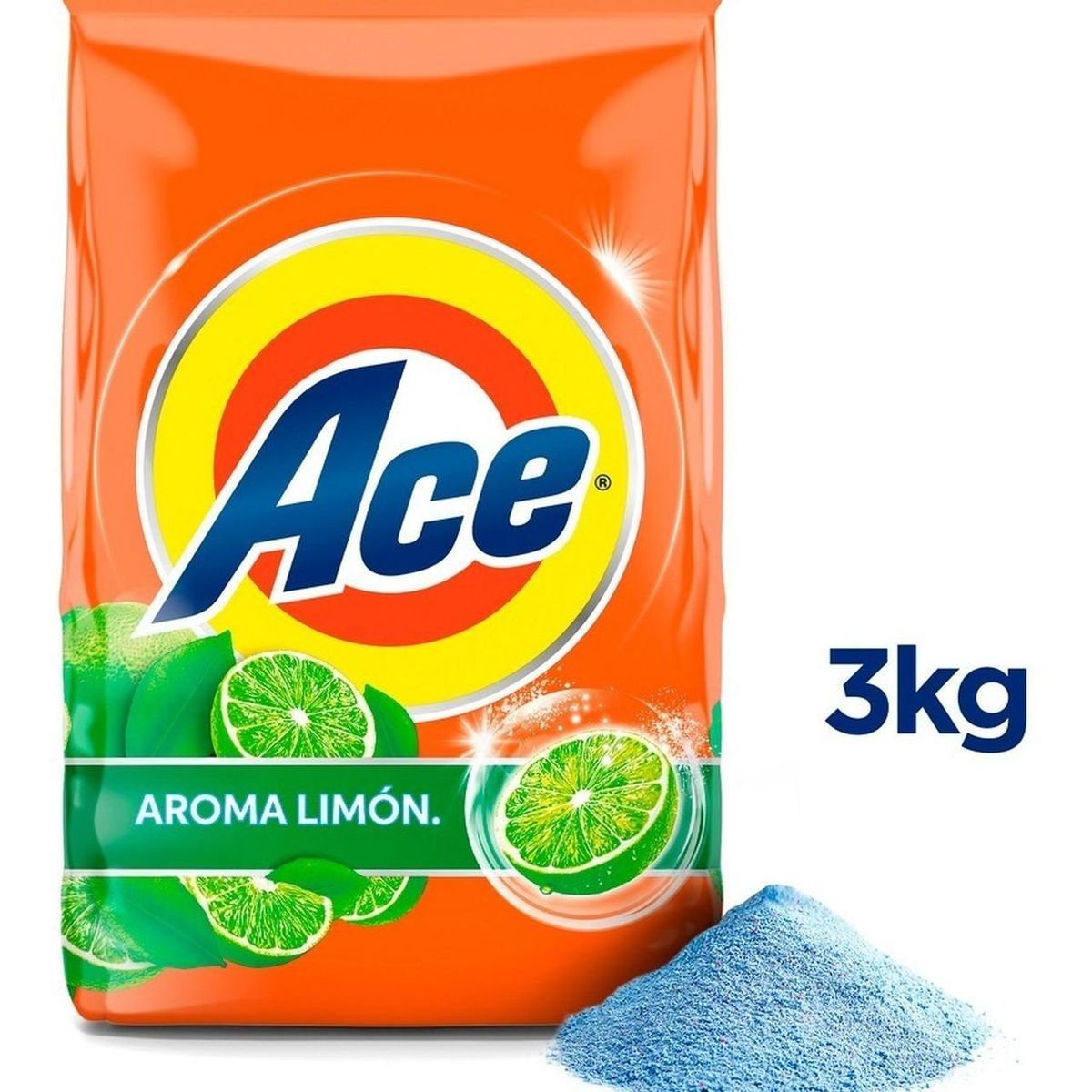 ACE - Detergente en Polvo Ace Aroma Limón 3Kg