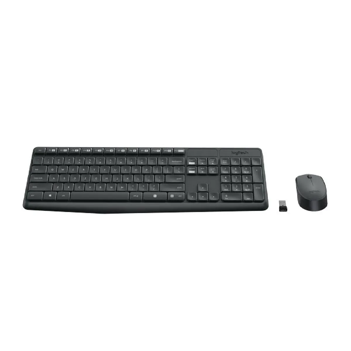 Teclado Logitech Mouse MK235 Wireless USB SP Black PN 920 007901 con receptor USB