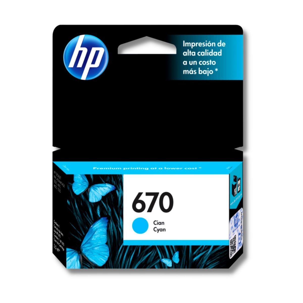 HP - CARTUCHO DE TINTA HP 670 CYAN (CZ114AL) - GENUINO