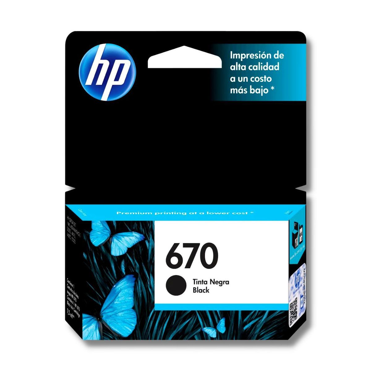 HP - CARTUCHO DE TINTA HP 670 NEGRO (CZ113AL) - GENUINO