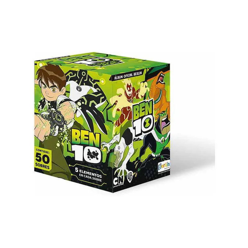 EDITORIAL BERLIN - Ben 10 TODAS LAS SAGAS, 1 Cajita (50 Sobres)