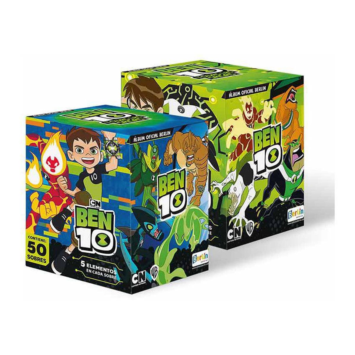 EDITORIAL BERLIN - Ben 10 TODAS LAS SAGAS, 2 Cajitas (100 Sobres)