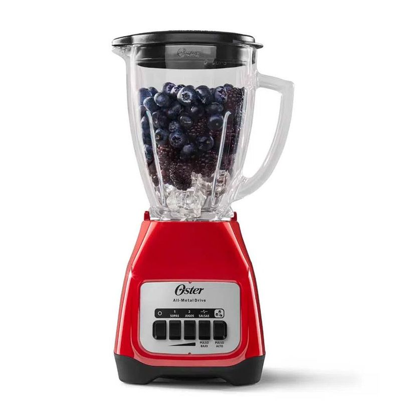 OSTER - Licuadora Oster BLSTKAGRPB Vaso De Vidrio Rojo