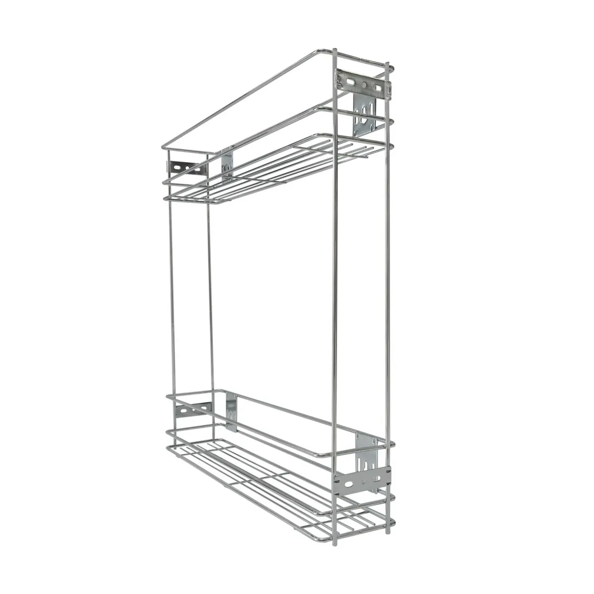 MAS CASA MOBILIARIO Y ACCESORIOS - Botellero condimentero extraíble cromado  para módulo de cocina de 15 cm
