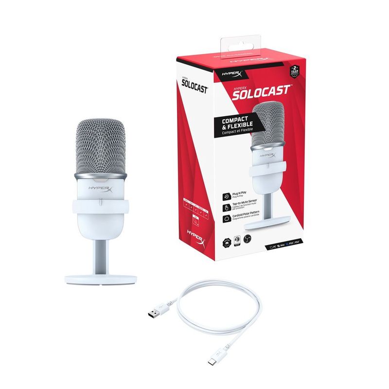 HYPERX - MICROFONO HYPERX SOLOCAST BLANCO 519T2AA