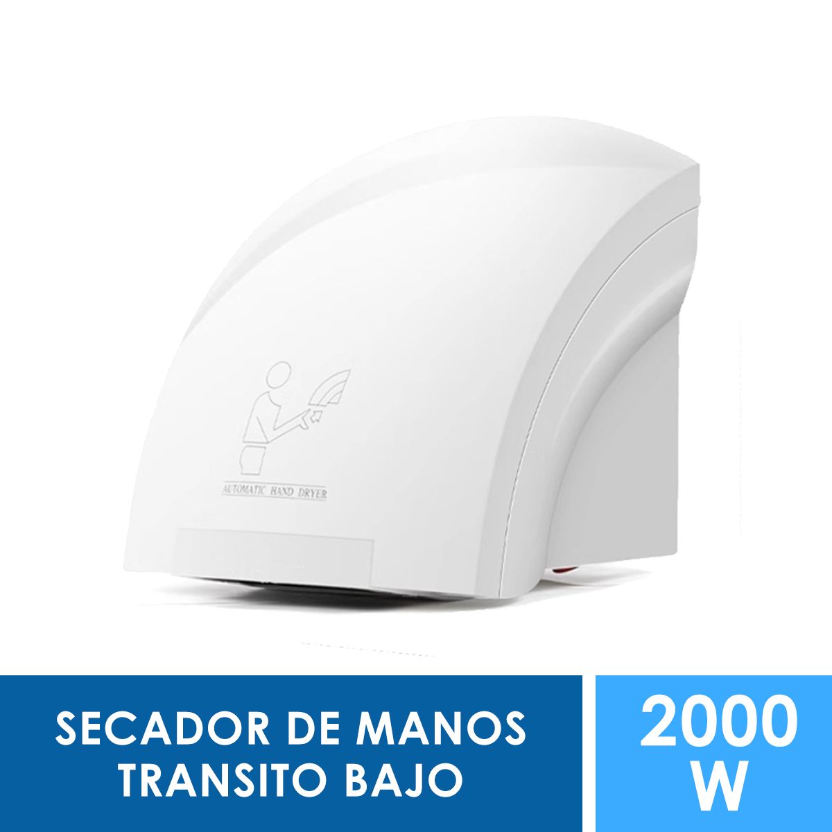 GENERICO - Secador de Manos con Sensor automatico 2000W Transito Medio