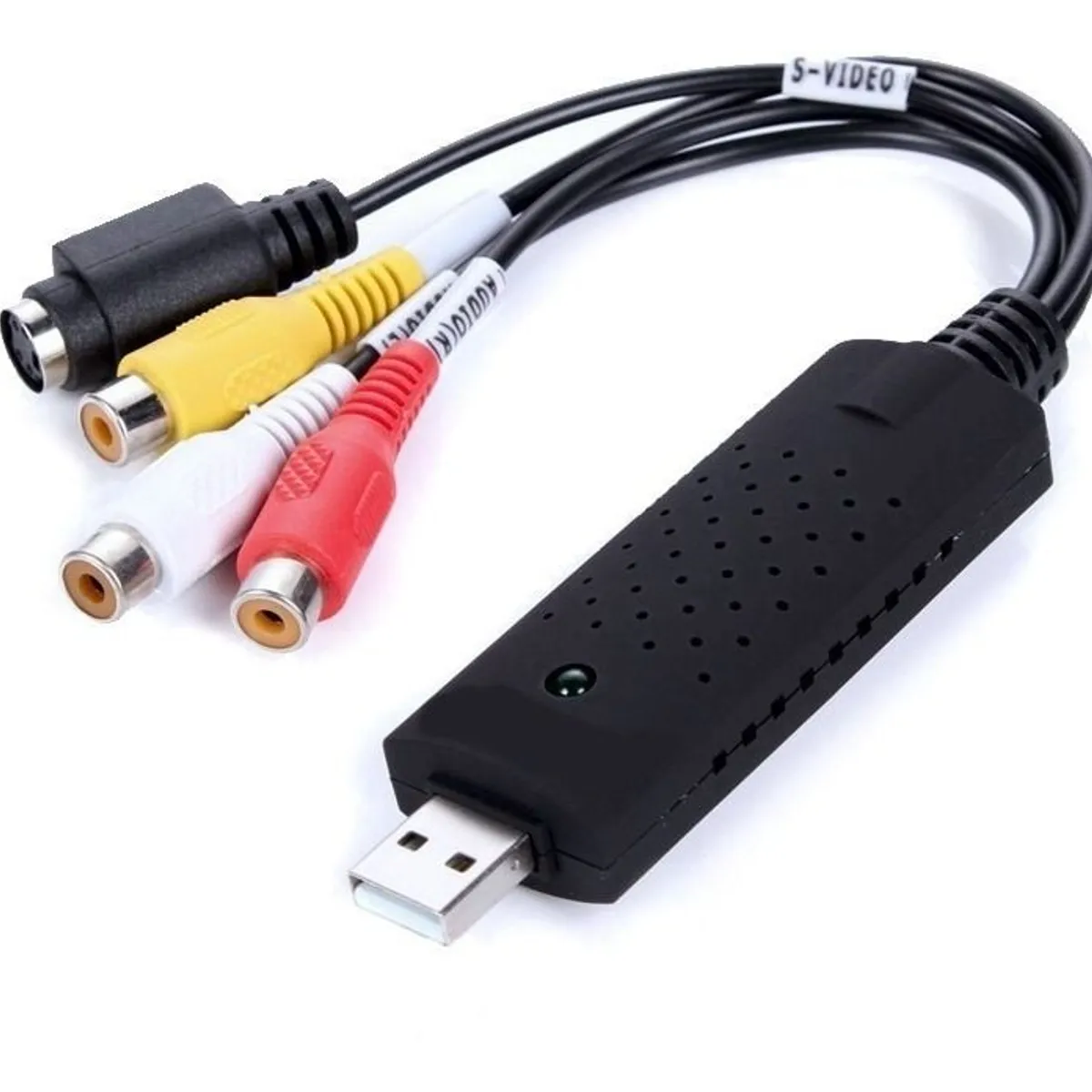 GENERICO - Capturador De Video Sonido RCA Análogo a USB PC Laptop Notebook