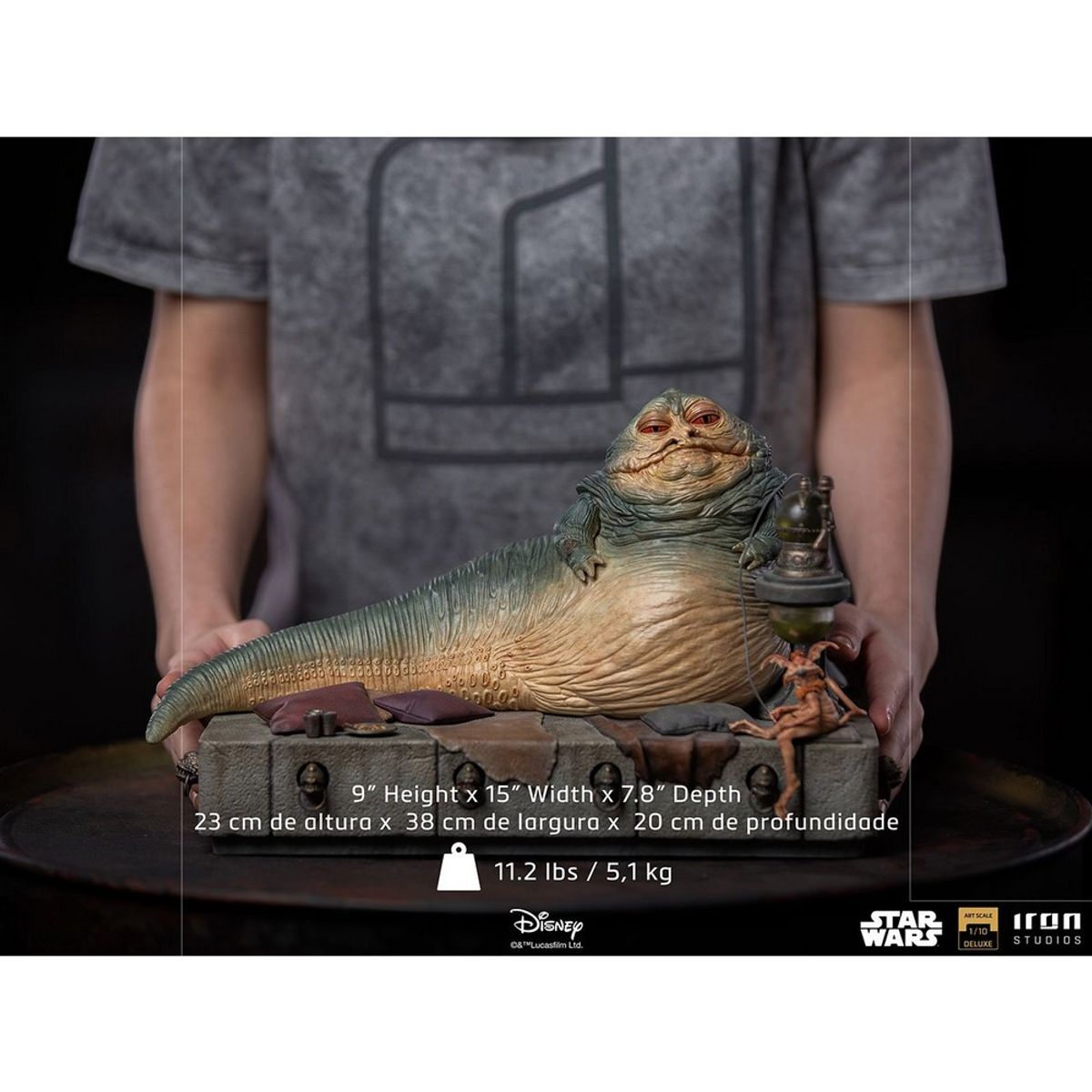 IRON STUDIOS - FIGURA COLECCIONABLE DE JABBA THE HUTT DLX AS 1 10 STAR WARS