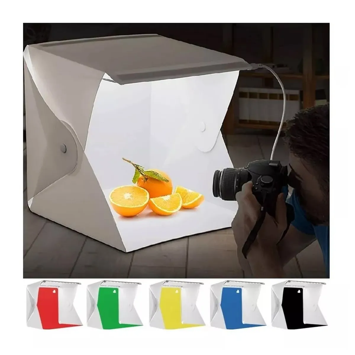 NEO DIGITAL - Caja de Luz para Fotografía Plegable Luz Led Foto Studio 40cm PS02