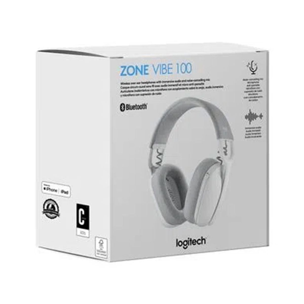 LOGITECH - Audífono Logitech Zone Vibe 100 inalambrico - Blanco