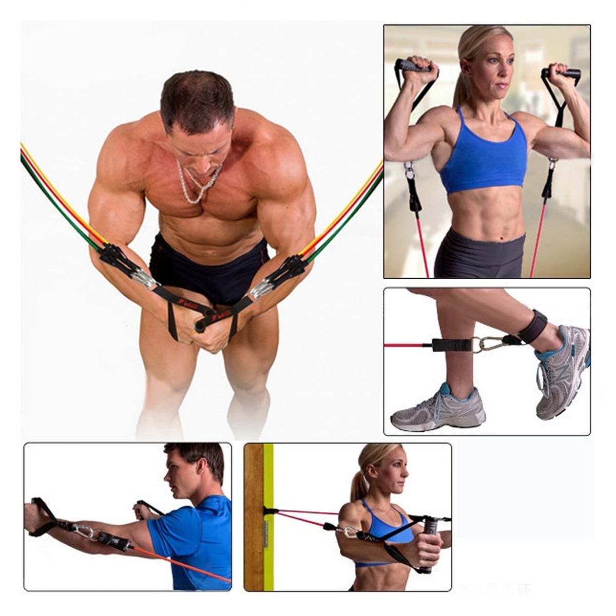 SPORT FITNESS - Set De 5 Ligas De Estiramiento Para Yoga Y Pilates