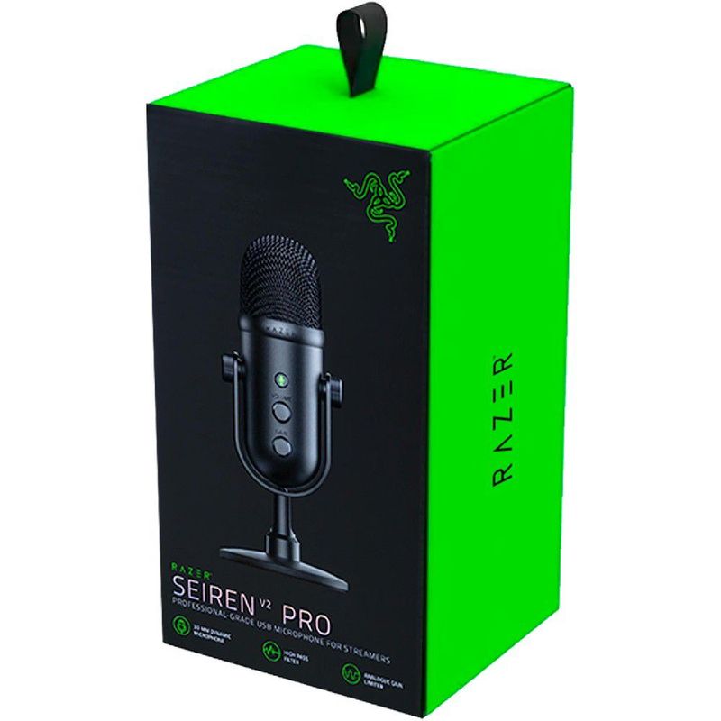 RAZER - Micrófono Gamer Razer Seiren V2 Pro Condensador p Contenido USB