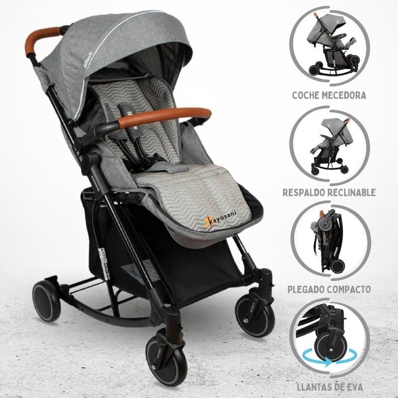 INFANTI - Coche Cuna Mecedora INFANTI »ROCKING» GRAY
