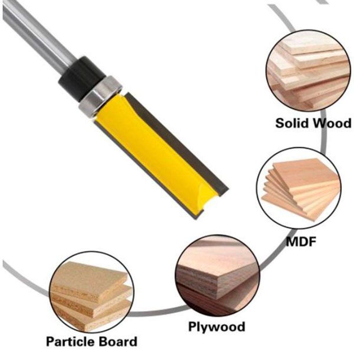 GENERICO - Fresa Copiadora Vastago – 1/4*1/2*25 1 Rodamiento