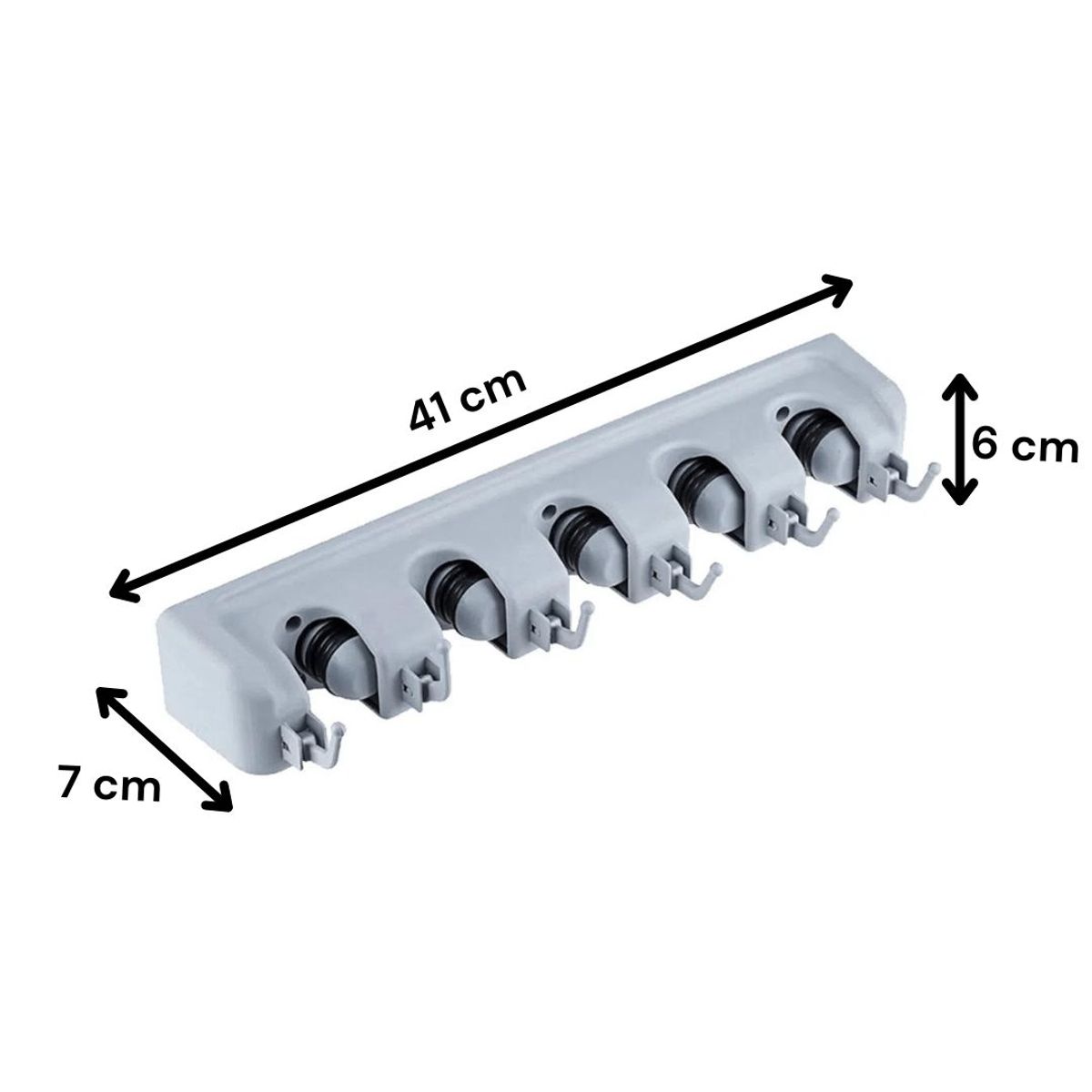 GENERICO - Colgador Organizador para Escobas 5 Espacios