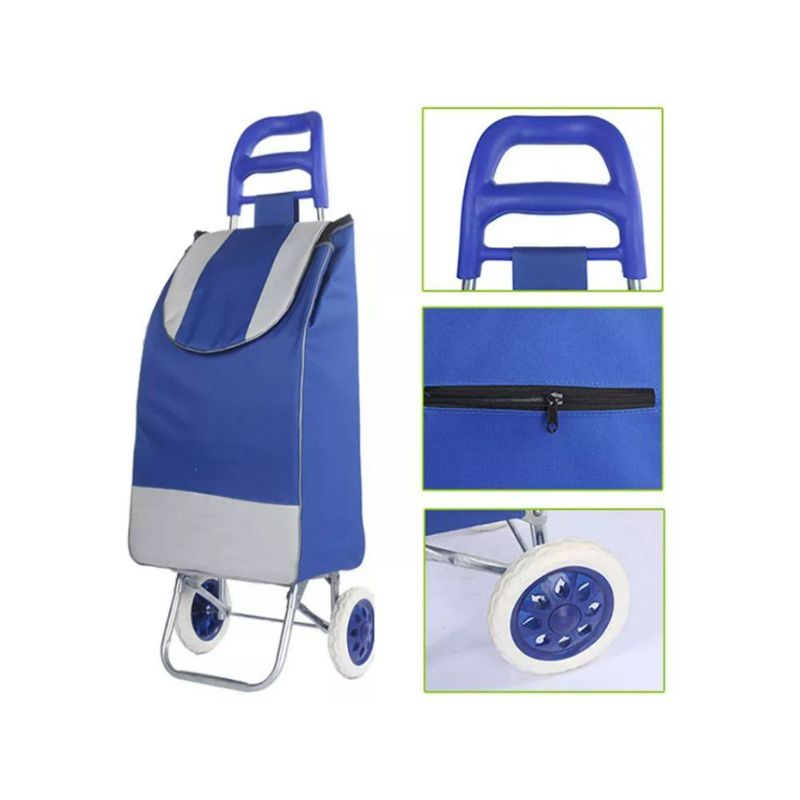 GENERICO - COCHE CARRITO GRANDE PARA COMPRAS - MERCADO - HOGAR color aleatorio