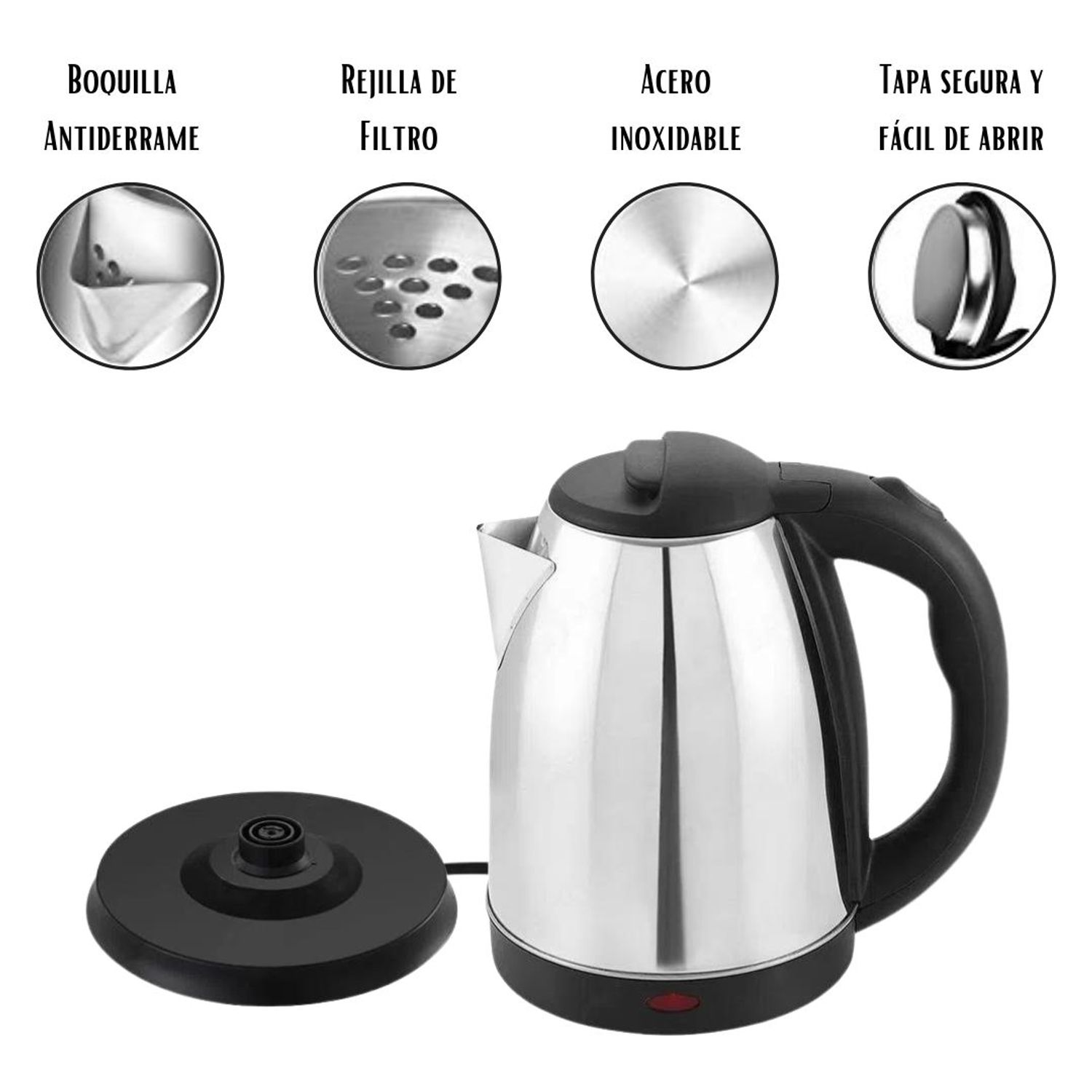 Acero Inoxidable Jarra Calentador De Agua Hervidor De Agua De