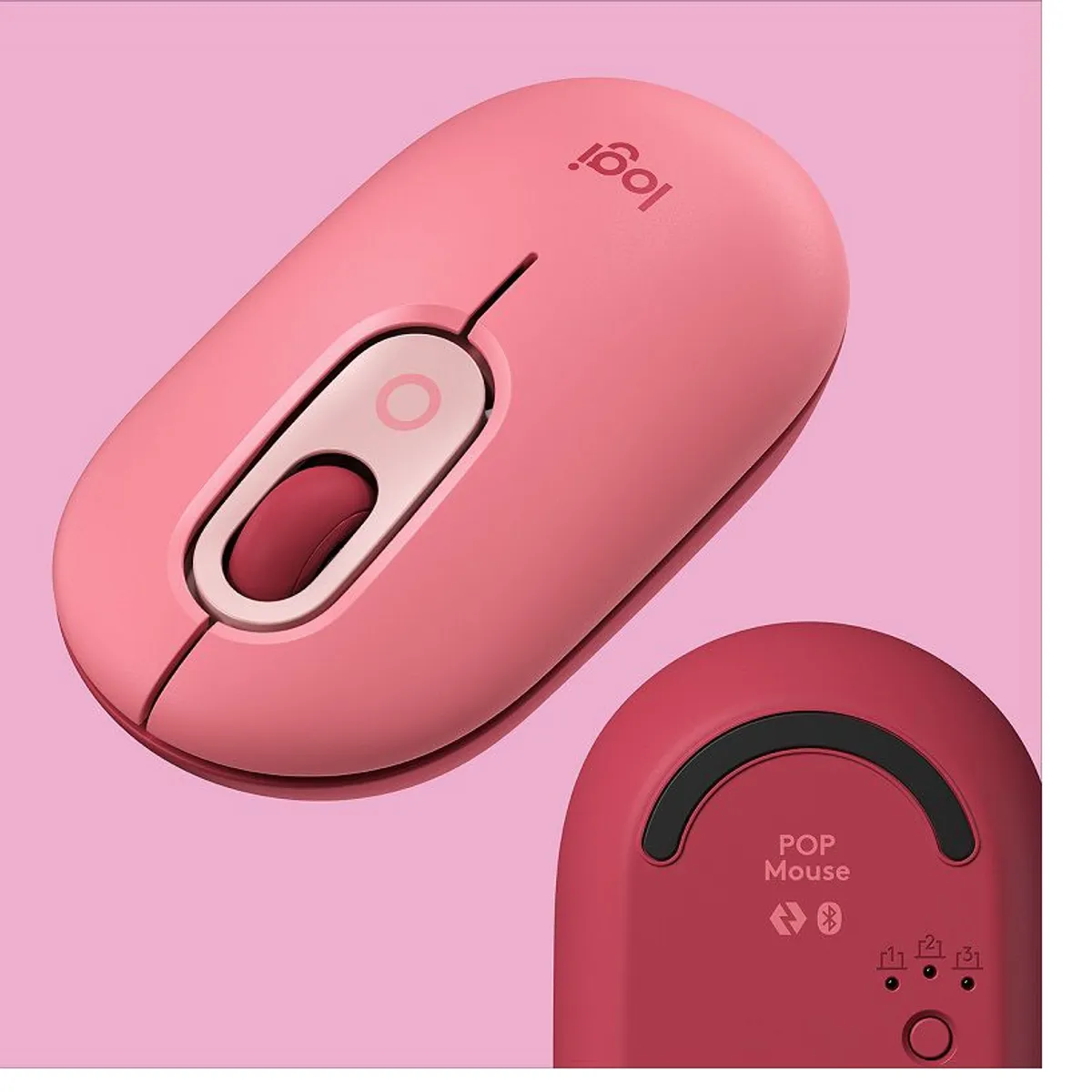 LOGITECH - Mouse Bluetooh Pop Inalambrico Emoji Logitech Rose